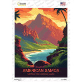 American Samoa Novelty Rectangle Sticker Decal P-4484s
