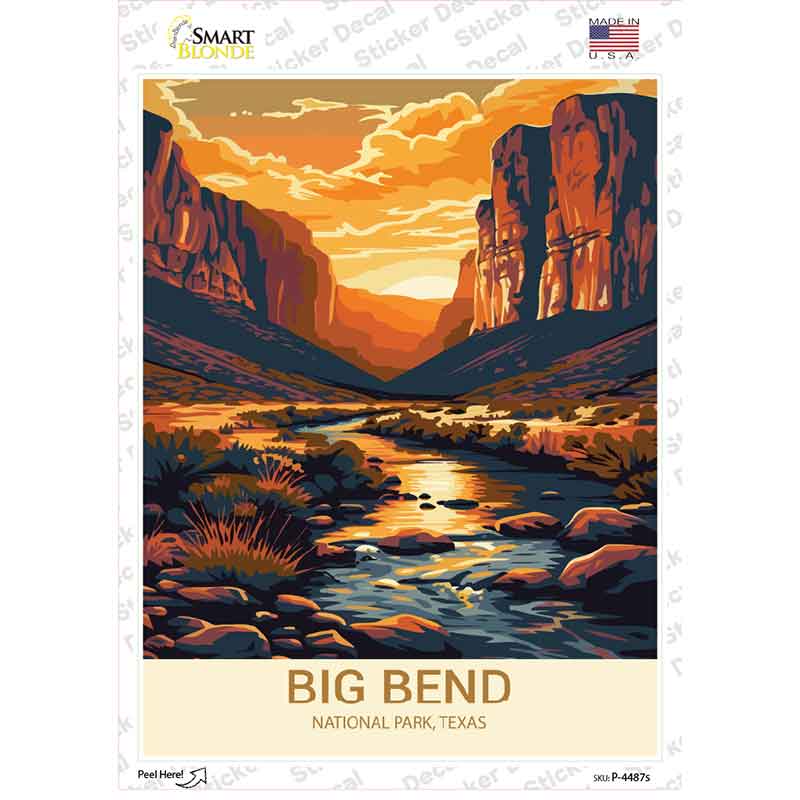 Big Bend Texas Novelty Rectangle Sticker Decal P-4487s