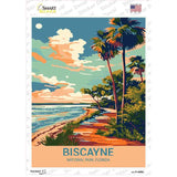 Biscayne Florida Novelty Rectangle Sticker Decal P-4488s