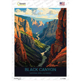 Black Canyon Colorado Novelty Rectangle Sticker Decal P-4489s