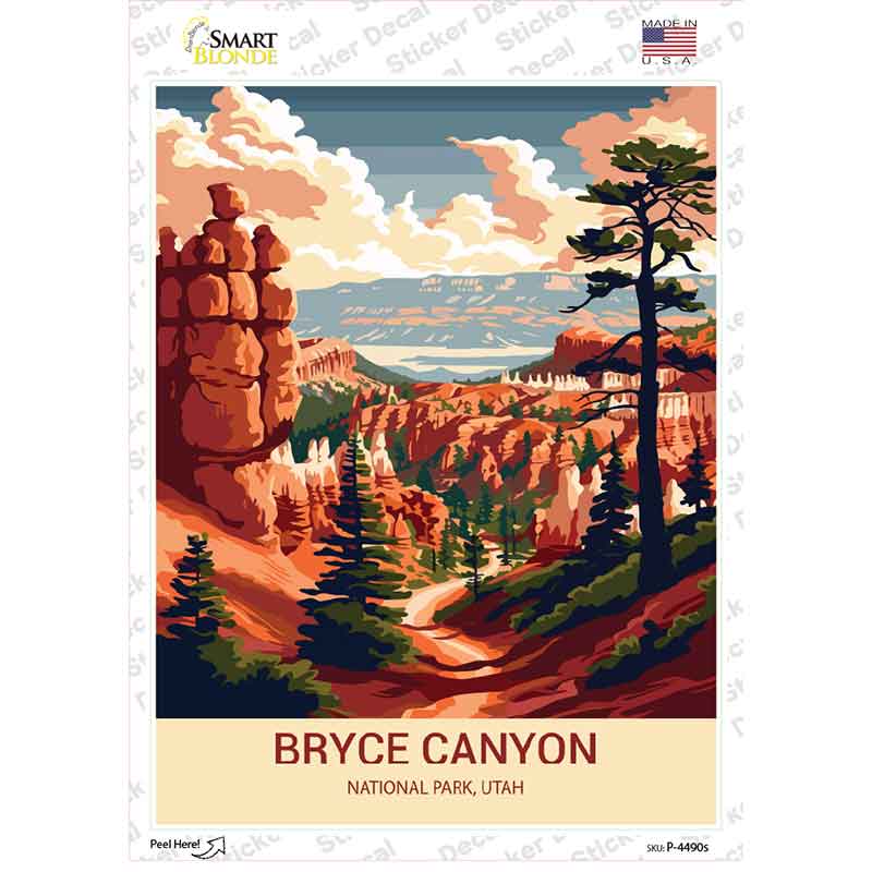 Bryce Canyon Utah Novelty Rectangle Sticker Decal P-4490s