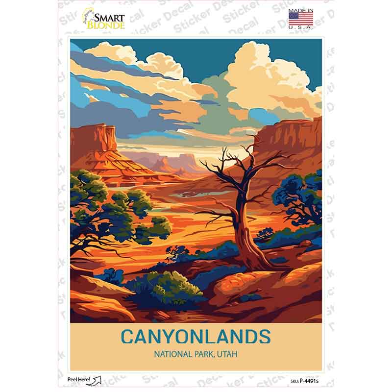 Canyonlands Utah Novelty Rectangle Sticker Decal P-4491s
