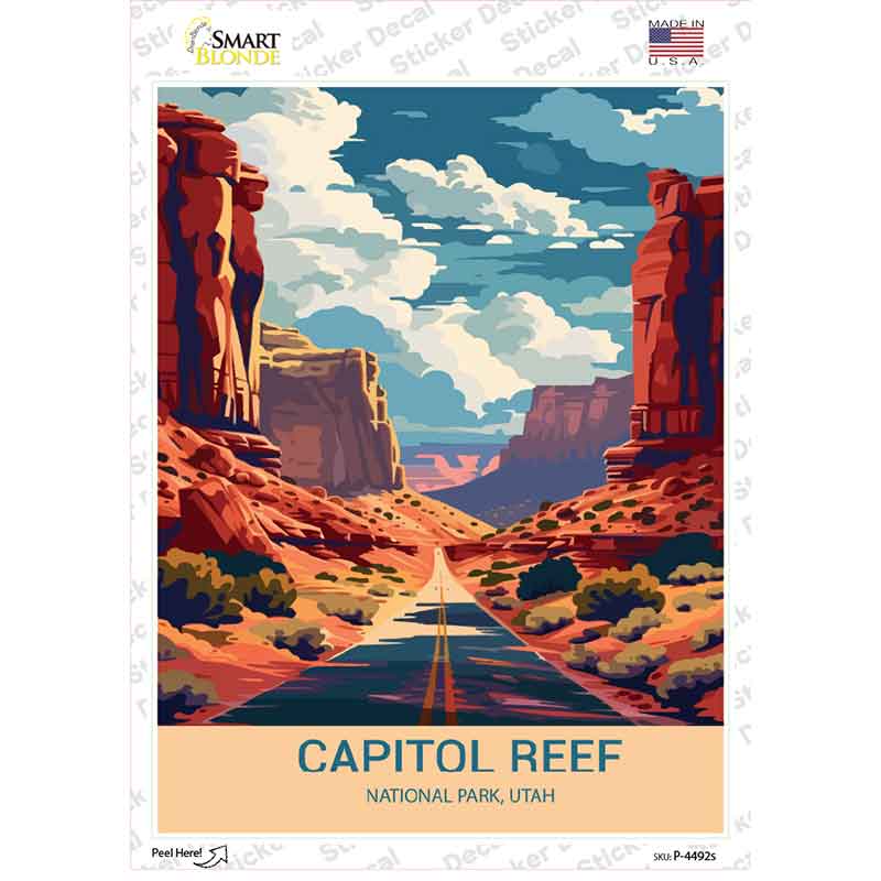 Capitol Reef Utah Novelty Rectangle Sticker Decal P-4492s