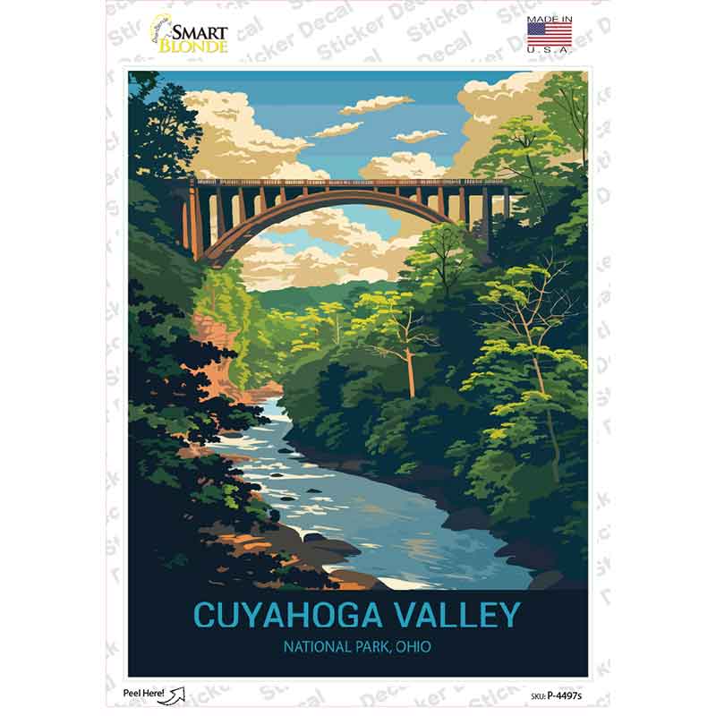 Cuyahoga Valley Ohio Novelty Rectangle Sticker Decal P-4497s