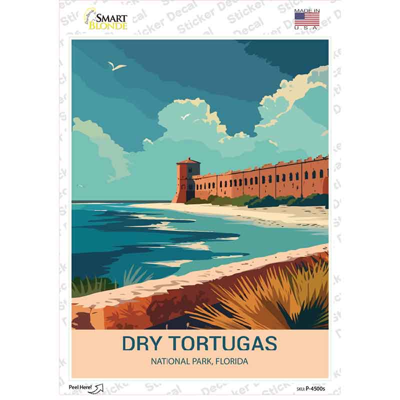 Dry Tortugas Florida Novelty Rectangle Sticker Decal P-4500s
