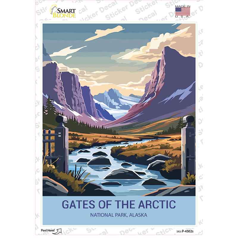 Gates of the Arctic Alaska Novelty Rectangle Sticker Decal P-4502s