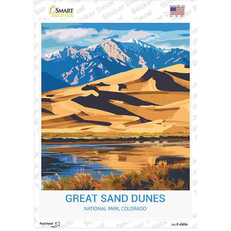 Great Sand Dunes Colorado Novelty Rectangle Sticker Decal P-4509s