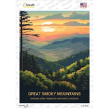 Great Smoky Mountains Novelty Rectangle Sticker Decal P-4510s