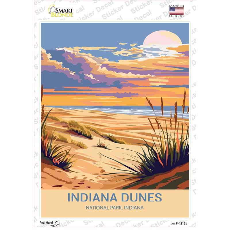 Indiana Dunes Novelty Rectangle Sticker Decal P-4515s