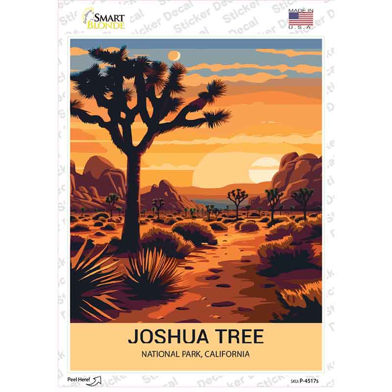 Joshua Tree California Novelty Rectangle Sticker Decal P-4517s