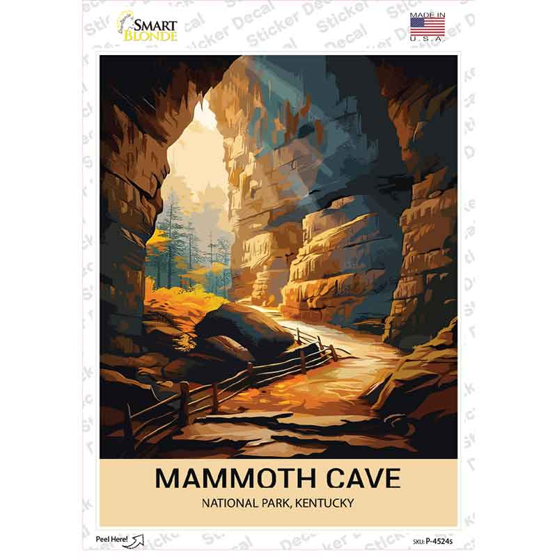 Mammoth Cave Kentucky Novelty Rectangle Sticker Decal P-4524s
