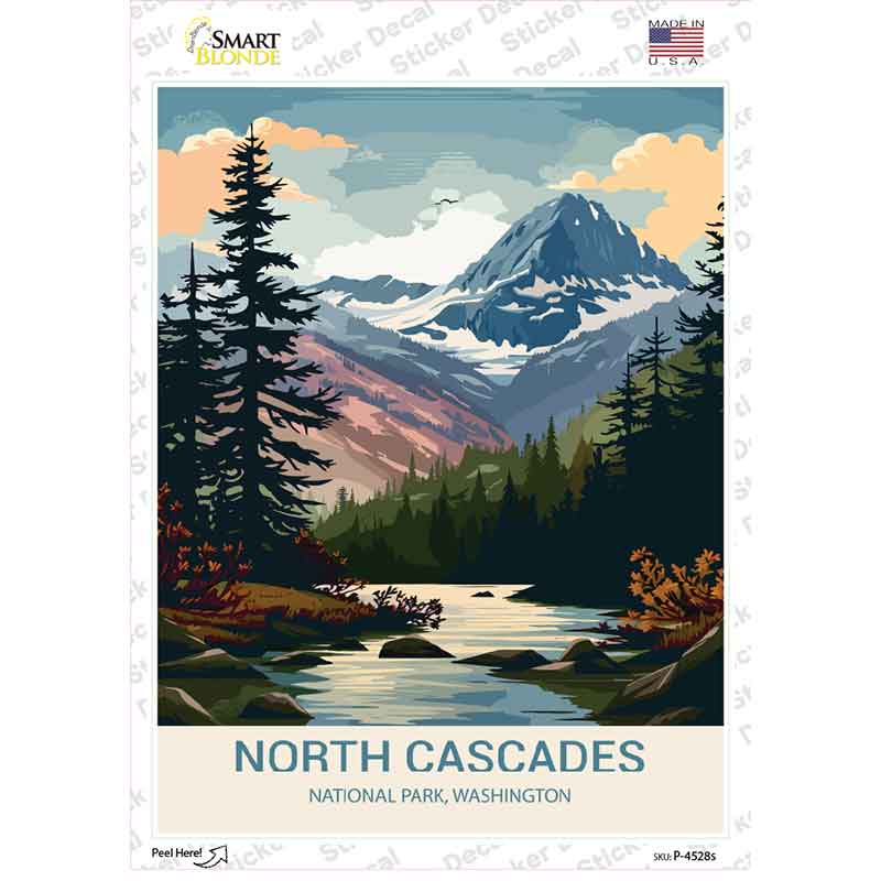 North Cascades Washington Novelty Rectangle Sticker Decal P-4528s