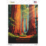 Redwood California Novelty Rectangle Sticker Decal P-4535s
