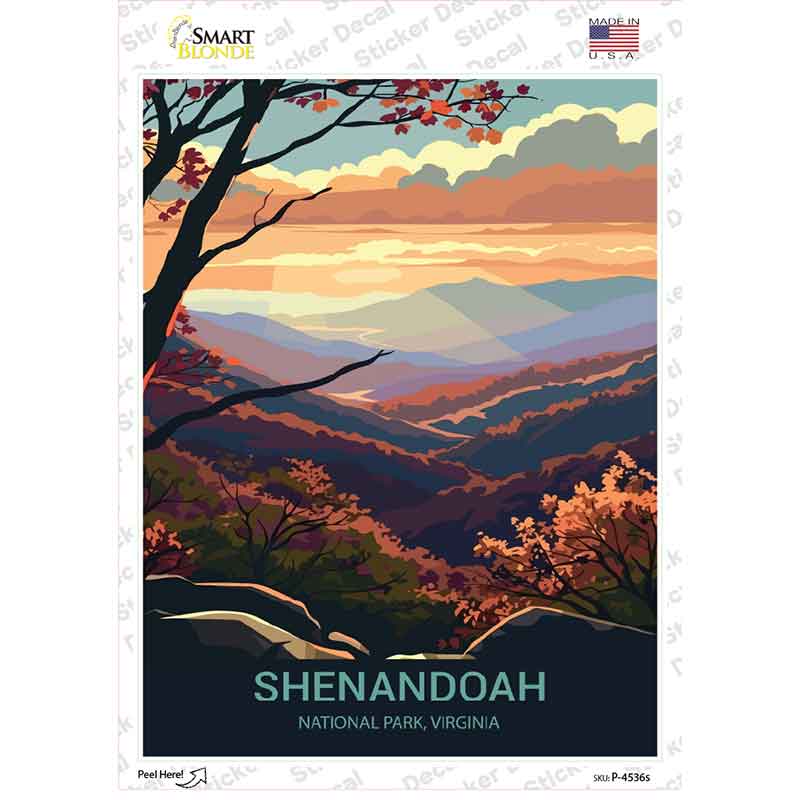 Shenandoah Virginia Novelty Rectangle Sticker Decal P-4536s
