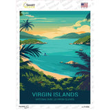 US Virgin Islands Novelty Rectangle Sticker Decal P-4538s