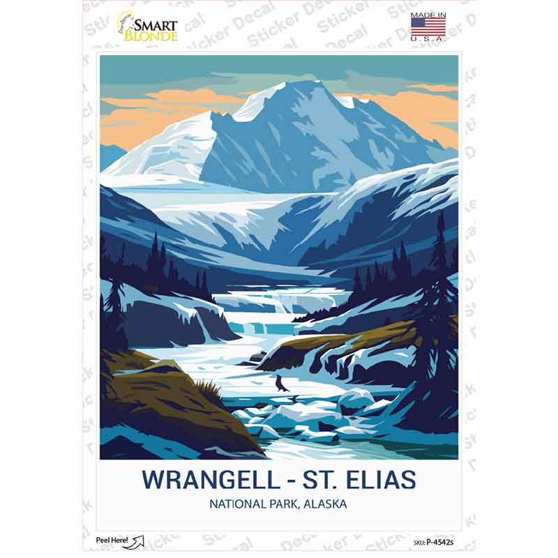 Wrangell - St Elias Alaska Novelty Rectangle Sticker Decal P-4542s