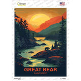Great Bear Rainforest Novelty Rectangle Sticker Decal P-4555s