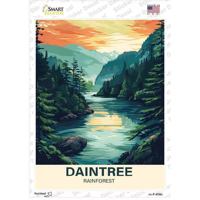 Daintree Rainforest Novelty Rectangle Sticker Decal P-4556s