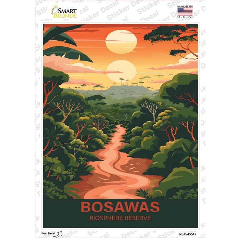 Bosawas Biosphere Reserve Novelty Rectangle Sticker Decal P-4564s