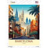 Barcelona Spain Novelty Rectangle Sticker Decal P-4569s