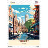 Bruges Belgium Novelty Rectangle Sticker Decal P-4570s