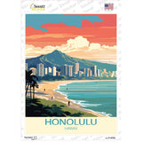 Honolulu Hawaii Novelty Rectangle Sticker Decal P-4578s