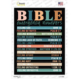 Bible Emergency Numbers Novelty Rectangle Sticker Decal P-4599s