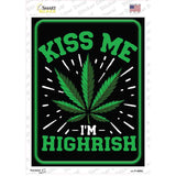 Kiss Me Im Highirish Novelty Rectangle Sticker Decal P-4600s