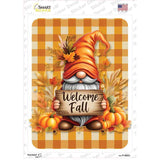 Gnome Welcome Fall Novelty Rectangle Sticker Decal P-4602s