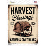 Harvest Blessings Novelty Rectangle Sticker Decal P-4607s