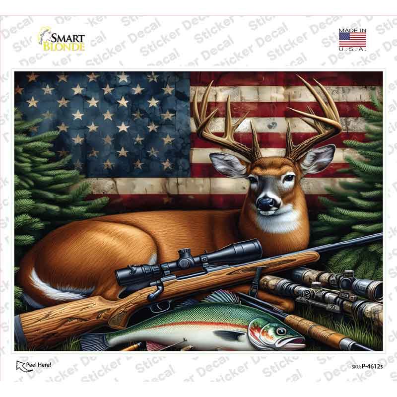 Hunting Gear Novelty Rectangle Sticker Decal P-4612s