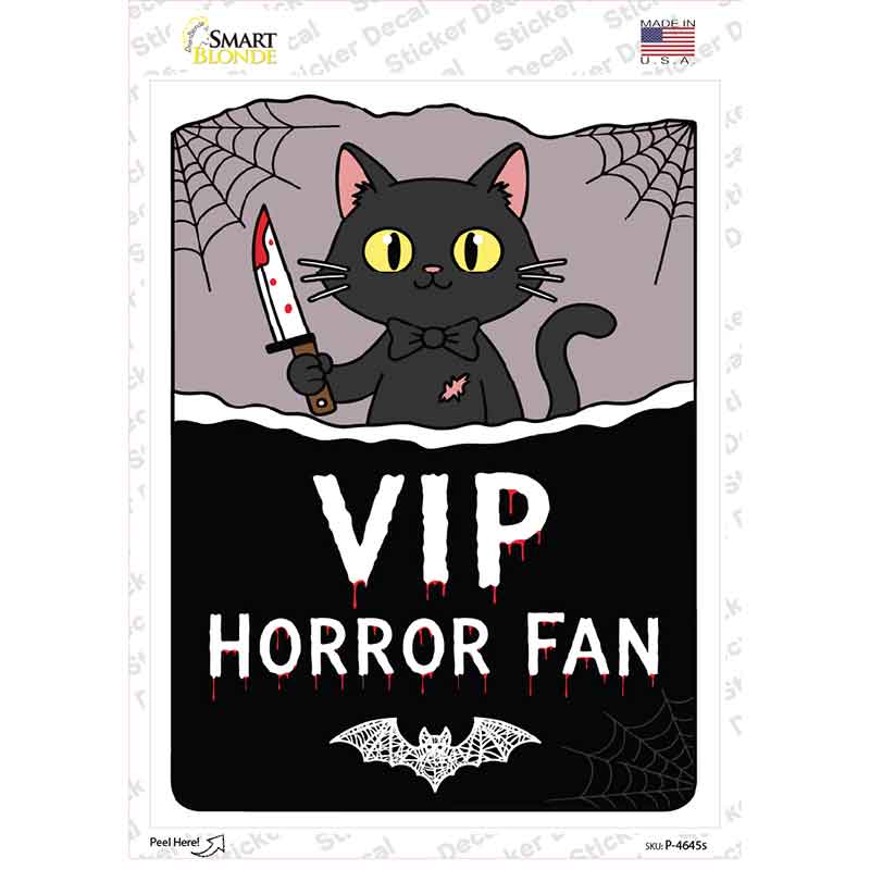 VIP Horror Fan Novelty Rectangle Sticker Decal P-4645s