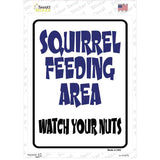 Squirrel Feeding Area Novelty Rectangle Sticker Decal