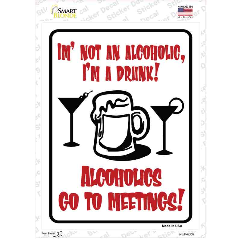 Im A Drunk Novelty Rectangle Sticker Decal