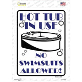Hot Tub in Use Novelty Rectangle Sticker Decal