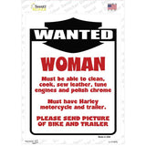Motorcycle Woman Wanted Novelty Rectangle Sticker Decal