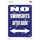 No Swimsuits After Dark Novelty Rectangle Sticker Decal