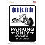 Biker Only Outlawed Novelty Rectangle Sticker Decal