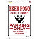 Beer Pong College Champs Novelty Rectangle Sticker Decal