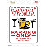 Happy Hour Parking Novelty Rectangle Sticker Decal