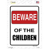Beware Of Children Novelty Rectangle Sticker Decal