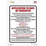 Application To Date My Daughter Novelty Rectangle Sticker Decal
