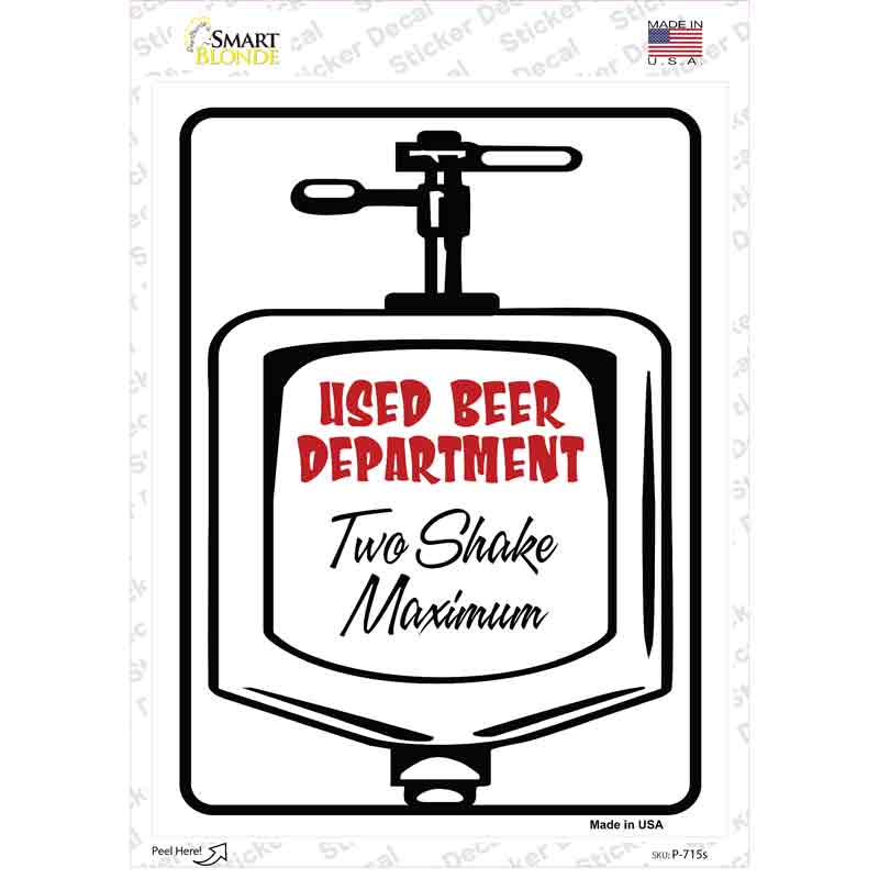 Two Shake Max Novelty Rectangle Sticker Decal