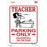 Teacher Parking Novelty Rectangle Sticker Decal