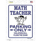 Math Teacher Parking Novelty Rectangle Sticker Decal