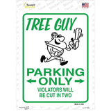 Tree Guy Parking Novelty Rectangle Sticker Decal