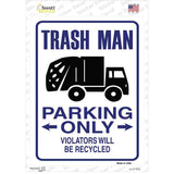 Trash Man Parking Novelty Rectangle Sticker Decal