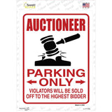 Auctioneer Parking Novelty Rectangle Sticker Decal
