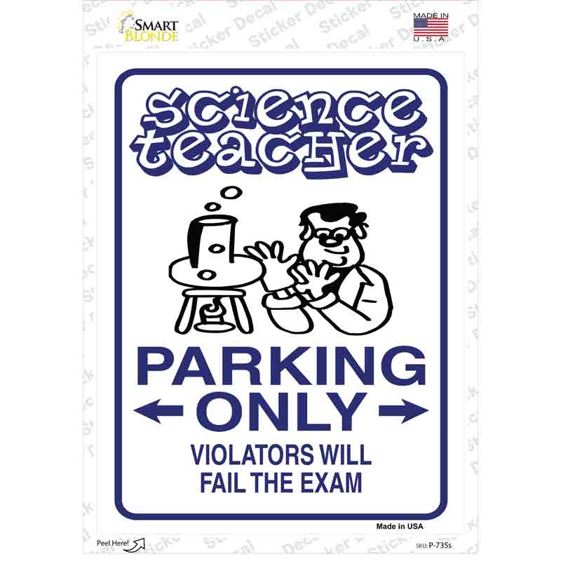Science Teacher Only Novelty Rectangle Sticker Decal