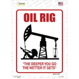 Oil Rig Deeper Wetter Novelty Rectangle Sticker Decal